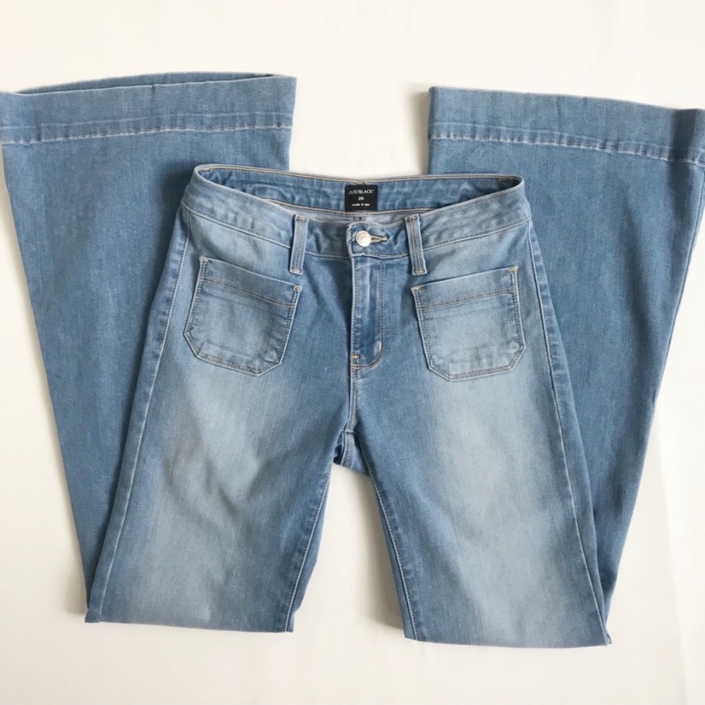 Just black bell bottom jeans